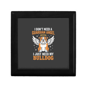 Bulldog Guardian Angel Dog Gift Box