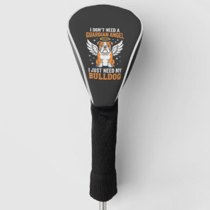 Bulldog Guardian Angel Dog Golf Head Cover