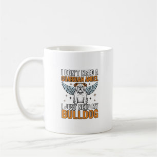 Bulldog Guardian Angel Vintage Dog Lover Shirt Des Coffee Mug