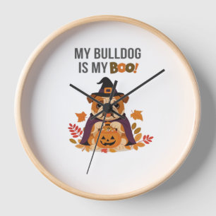 Bulldog Halloween Costume  My Bulldog is My Boo Do Clock