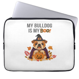 Bulldog Halloween Costume My Bulldog is My Boo Do Laptop Sleeve