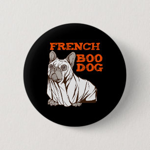 Bulldog Halloween Fun Halloween Costume Boo Dog Button