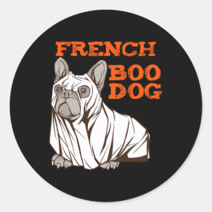 Bulldog Halloween Fun Halloween Costume Boo Dog Classic Round Sticker