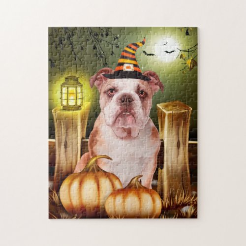 Bulldog Halloween Jigsaw Puzzle