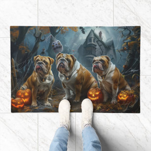 Bulldog Halloween Night Doggy Delight Doormat