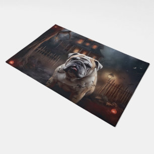 Bulldog Halloween Scary Doormat