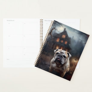 Bulldog Halloween Scary Planner