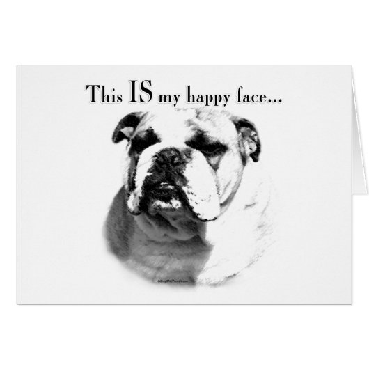 Bulldog Happy Face (Front Horizontal)