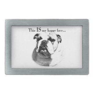 Bulldog Happy Face Belt Buckle