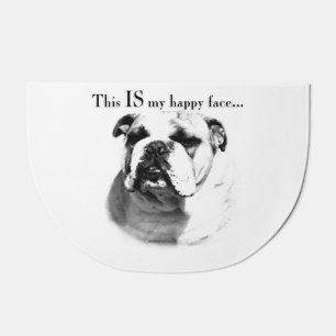Bulldog Happy Face Doormat