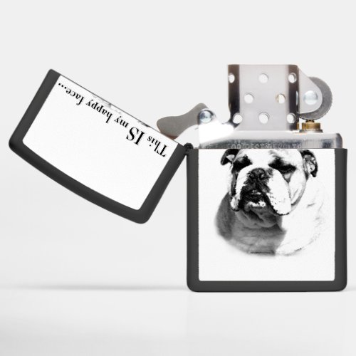 Bulldog Happy Face Zippo Lighter