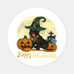 Bulldog Happy Halloween Costume Coaster Set