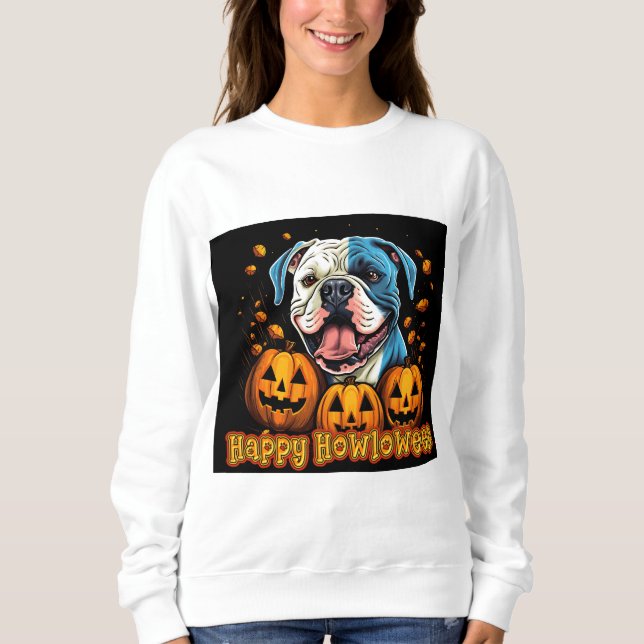 Bulldog Happy Howloween Sweatshirt (Front)