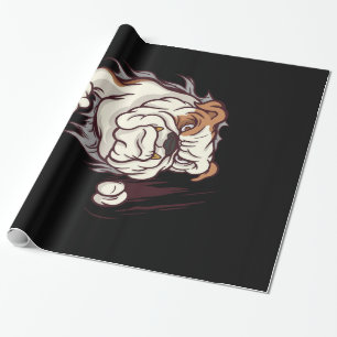 Bulldog Head English Bulldog Lover Wrapping Paper
