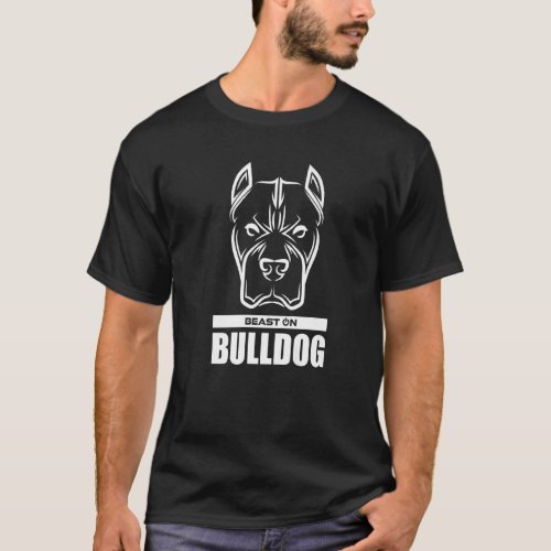 Bulldog Head Gym Workout Fitness Bodybuilding Gain T_Shirt