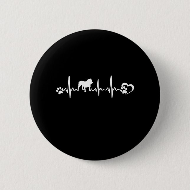 Bulldog Heartbeat Button (Front)