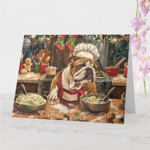 Bulldog Holiday Baking: Festive Christmas Card