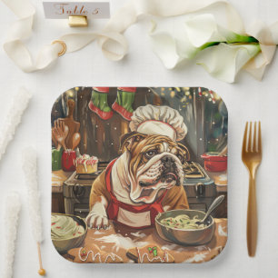 Bulldog Holiday Baking: Festive Christmas  Paper Plates