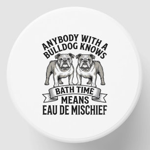 Bulldog Humor Shirt Funny Bath Time Dog Quote Desi Mini Candle Favors
