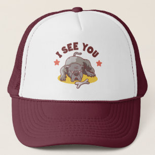 Bulldog I see U Trucker Hat