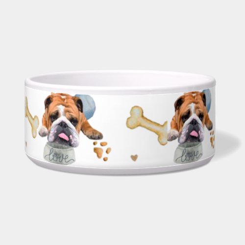 Bulldogillustration  bowl