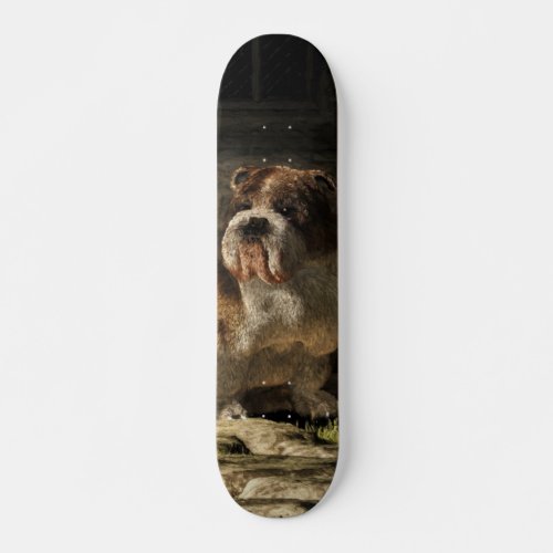 Bulldog in a Doorway Skateboard Deck