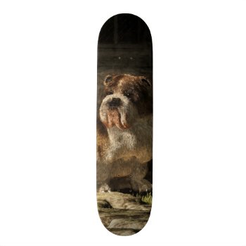 Bulldog In A Doorway Skateboard Deck by ArtOfDanielEskridge at Zazzle