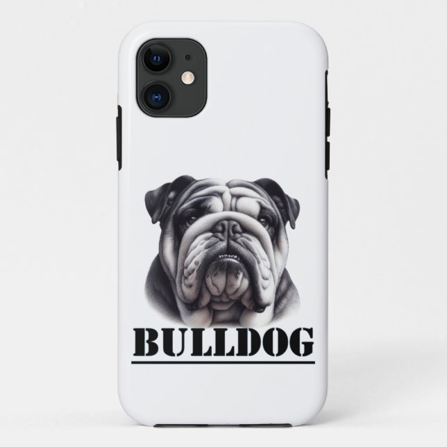 Bulldog in black & white Case-Mate iPhone case (Back)