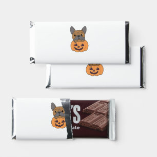 Bulldog In Pumpkin Cute Dogs Happy Halloween Hershey Bar Favors