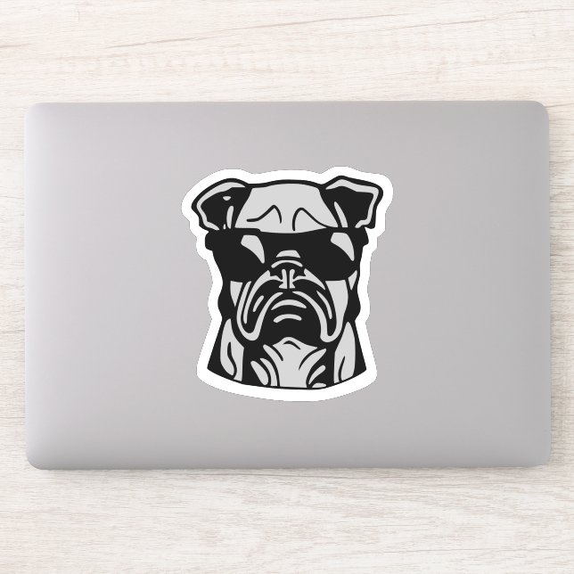 Bulldog in shades sticker (Computer)