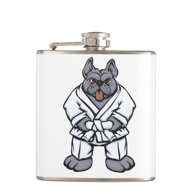 Bulldog jiu jitsu | choose background color flask (Front)