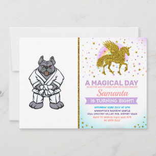 Bulldog jiu jitsu choose background color invitation