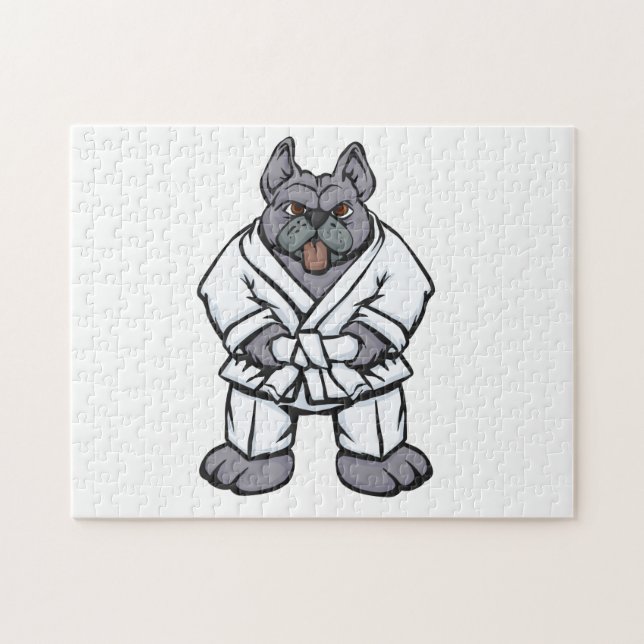 Bulldog jiu jitsu | choose background color jigsaw puzzle (Horizontal)