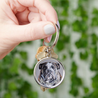 Bulldog Keychain Personalized English Bulldog Gift