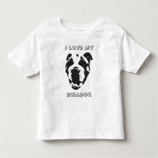 Bulldog Kids Shirt! Back says MY BULLDOG LOVES ME Toddler T-shirt