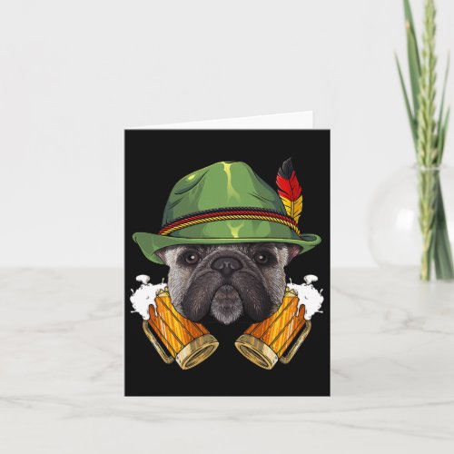 Bulldog Lederhosen German Beer Fest  Card