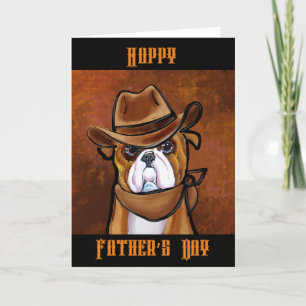 Bulldog letterpress thank you card