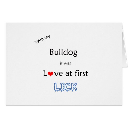 Bulldog Lick Design Cards (Front Horizontal)