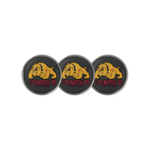 Bulldog Logo Golf Ball Markers - Set of 3