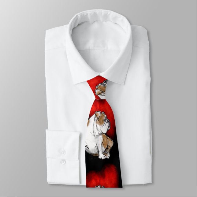 Bulldog Love Neck Tie (Tied)