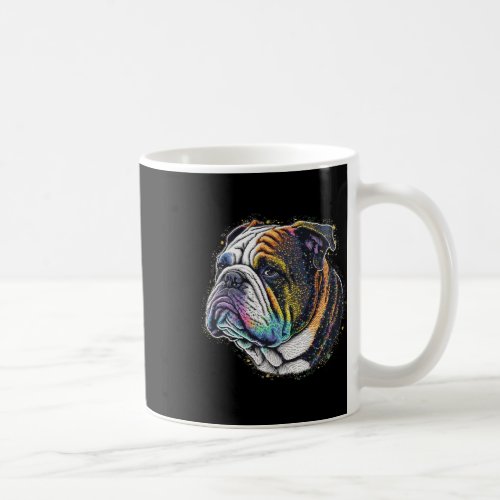 Bulldog Lover Colorful Art Dog Mom Dog Dad  Coffee Mug