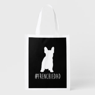 Bulldog Lover   Frenchie Dad French Bulldog Dad Grocery Bag