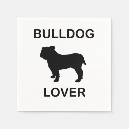 bulldog lover napkins