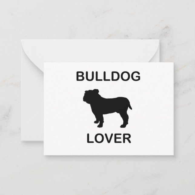 bulldog lover note card (Front)
