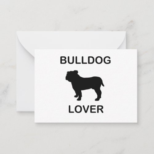 bulldog lover note card