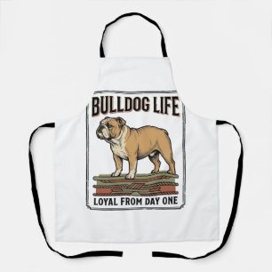 Bulldog Lover Shirt Vintage Engraved Dog Art_1 Apron