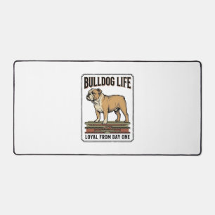 Bulldog Lover Shirt Vintage Engraved Dog Art_1 Desk Mat