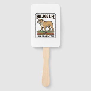 Bulldog Lover Shirt Vintage Engraved Dog Art_1 Hand Fan