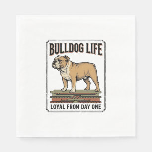 Bulldog Lover Shirt Vintage Engraved Dog Art_1 Napkins