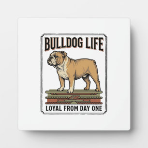 Bulldog Lover Shirt Vintage Engraved Dog Art_1 Plaque